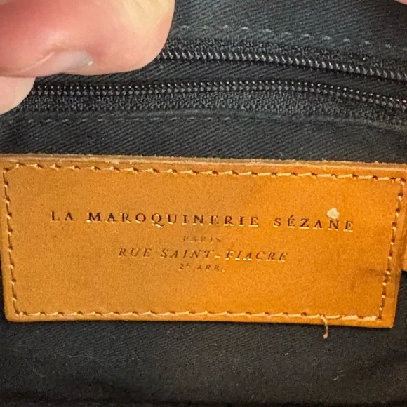 Sézane Victor Heritage smooth leather brown crossbody - Picture 9 of 16